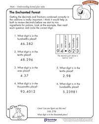 the enchanted forest 4th grade math worksheets jumpstart