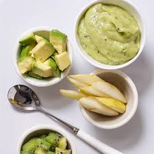 Avocado Pear Kiwi Baby Food Puree 6 Months Or Stage 2 Baby Food