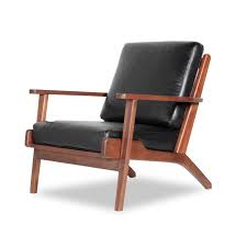 This chair embodies casual elegance. Mid Century Modern Kalley Black Leather Lounge Chair Walmart Com Walmart Com
