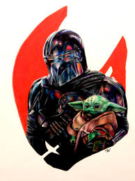 Learn how to draw him, try some origami, or make some fun kids crafts to. My Mandalorian And Baby Yoda Colour Pencil Drawing Starwars