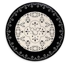 Black And White Plates Set Mickey Mouse Icon Dinner Plate Set Disney Dining Collection Black White Disney Kitchen Decor Disney Plates Disney Dinner