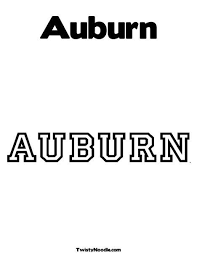 Auburn Coloring Page From Twistynoodle Com Coloring Pages Colorfy Color