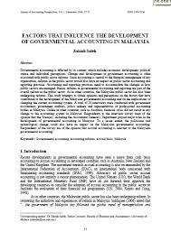 The malaysian accounting standards board was established in 1997 with objective of improving the quality of external financial reporting in malaysia. Factors That Influence The Development Of Governmental Accounting In Malaysia Asian Journal Of Accounting Perspectives