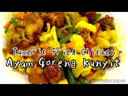 Malaysia's the most famous food truck food. Ayam Goreng Kunyit Turmeric Fried Chicken Simple Recipe