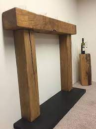 french oak beam fire surround 40 8 quot x 6 mantle and legs 41 from fireplace freestanding wooden surrounds