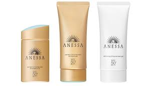 从左到右 安热沙防晒露 安热沙防晒啫喱 安热沙美白防晒啫喱n sunscreen skin care gel