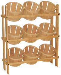 This simply designed banana stand by yamazaki is the perfect way to allow bananas to hang naturally, and protect them from bruising or damage. Tiered Wooden Display Floor Standing 9 Baskets Oak Gift Shop Displays Fruit Stands Fruit Basket Gift
