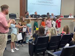 LUES Students Recognized at Toombs County Monthly Board Meeting
