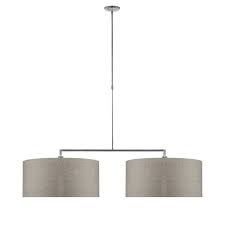 Alimentation par ruban à led les fil sont passés entre les 2 tissus. Suspension Boston Double Abat Jour O 60 It S About Romi