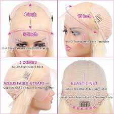 HXDZFX 613 Lace Front Wig Human Hair Body Wave Lace Front Wigs Human Hair  13 x 4 HD Transparent Blonde Lace Front Wigs Human Hair Pre Plucked  Guleless 613 Blonde Wig Human