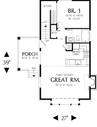 This may be the one. Cottage House Plan With 1 Bedroom And 1 5 Baths Plan 2486