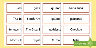 Affordable and search from millions of royalty free images, photos and vectors. Inca Empire Word Cards