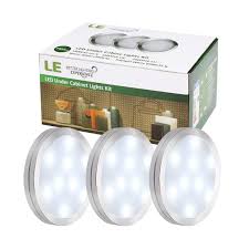 Led Under Cabinet Lighting Kit 3 Deluxe Kit Total Of 6 Watt 510lm All Accessories Led Under Cabinet Lighting Led Puck Lights Kitchen Under Cabinet Lighting