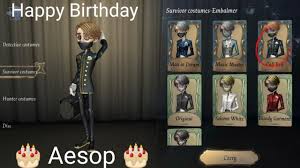 Once verified, the identification of a person must be authenticated each time they try to get access to your resources and system. Identity V Happy Birthday Aesop Youtube