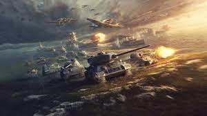 Sunset The Sky Water Clouds Dust Smoke Aircraft Fire Earth Ships Flame Shot Tanks Wot Wo World Of Warships Wallpaper Tank Wallpaper World Of Tanks