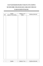 More images for format daftar hadir rapat » Daftar Hadir Rapat Orang Tua Siswa Ri Reff S Academia Edu