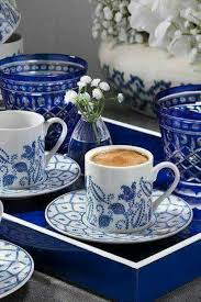 أزرق وقهوة Tasse Cafe Fans De Cafe Pause Cafe