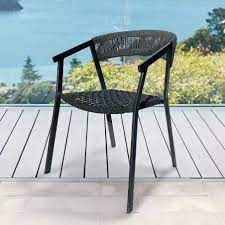 Portola Dining Chair In Charcoal Terra Outdoor Living Dining Chairs Stackable Dining Chairs Chair