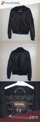 Black Danier Genuine Leather Bomber Jacket S Leather Bomber Jacket Leather Bomber Jackets