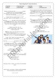 All and we danced all night to the best song ever we knew every line now i can't remember how it goes but i know that i won't forget her. Simple Past Activity Best Song Ever One Direction Esl Worksheet By Costafla