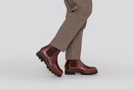 Warner Chelsea Boots For Men In Chestnut Leather Grenson