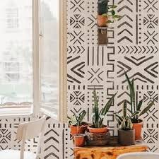 Black And White Boho Peel And Stick Wallpaper Mali Mudcloth Removable Wallpaper In 2020 Removable Wallpaper Boho Wallpaper Bohemian Wallpaper