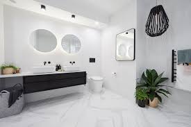 When you walk into the bathroom, one side of you has a door that leads into the toilet. Kerrie And Spence Main Bathroom Reveal Luxury Bathroom The Block Bathroom Bathroom Renovations