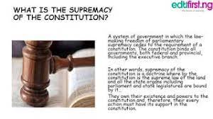 The constitutionrefers tothat body of rulesand principles inaccordance withwhich the powers of sovereignty areregularly exercised… Supremacy Of The Constitution Civic Education Jss3 2nd Term Youtube