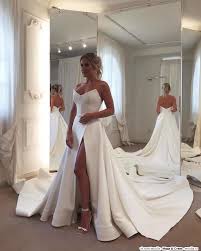 Pin By Cherneeka Kirkland On Wedding Dresses Satin Bridal Gowns Satin Wedding Gown Simple Bridal Dresses