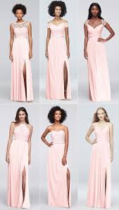 David S Bridal Petal Pink Lace Bridesmaid Dresses F19328 F19950 F19 Davids Bridal Bridesmaid Dresses Bridesmaid Dresses Long Lace Bridesmaid Dressing Gowns