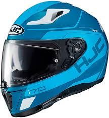 Zu einer helmschale aus aramid, kevlar und fiberglas gesellt sich das klare, kratzfeste und pinlock vorbereitete visier mit integrierter sonnenblende. Integral Motorrad Helm Hjc I70 Doppel Visier Karon Mc2sf Hellblau Online Verkauf Outletmoto Eu