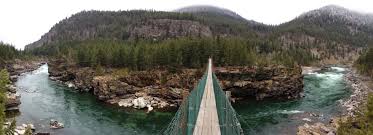 In or near troy, montana. Kootenai Falls Swinging Bridge Montana