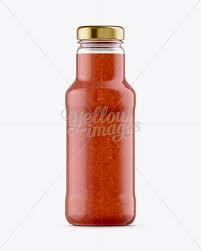 Download Salsa Glass Bottle Mockup In Bottle Mockups On Yellow Images Object Mockups PSD Mockup Templates