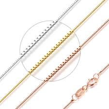 Jul 18, 2021 · the chains fasten with a 10k yellow gold lobster clasp that is very strong and easy to use (2mm chain features a spring ring clasp). Lnngy Genuine 18k Solid Rose Gold Yellow Gold White Gold Box Shaped Necklace For Engagement 18 16 Women Men Gold Chain Buy At The Price Of 80 72 In Aliexpress Com Imall Com