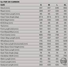 Specialized 29er Frame Size Chart Lajulak Org