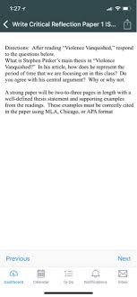 Sample say in apa format 6th edition template 83fukmws. Solved 1 27ã‚¤ Write Critical Reflection Paper 1 Is Vanq Chegg Com