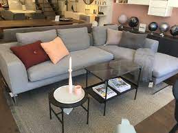 Ecksofa Mell Lounge Von Cor In Stoff Grau Mit Verchromtem Kufengestell Sofa Couch Chrom Schonerwohnen Livin Mobeldesign Lounge Gemutliches Sofa
