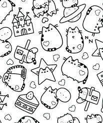 Pusheen Coloring Book Pusheen Pusheen The Cat Doodle Pusheen