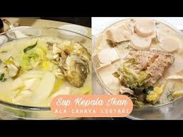 Beberapa resep sup di bawah ini bisa kamu coba bikin di rumah biar badan selalu bugar. Kuahnya Enak Banget Kental Rich Gurihh Sup Kepala Ikan Ala Cahaya Lestari Duplikasi Menu Youtube Resep Makanan Sup Ikan Resep Sup