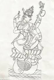 Line Drawing Indian Folk Art Folk Art Painting Swans Art