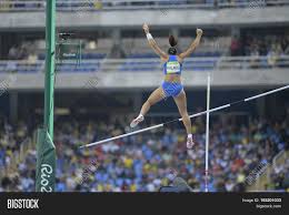 Sam kendricks competes in the men's pole vault final during day four of the 2020 u.s. Olympic Games Rio 2016 Image Photo Free Trial Bigstock