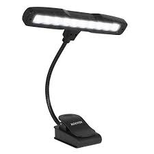 Kootek Clip On Book Lights Music Light Stand 10 Led Orchestra Lamp Adjustable Neck Reading Light Rechargeable Usb Music Stand Lights Light Music Reading Light