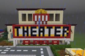 Which is the most impressive build in minecraft? Nothing Better Than A Rainy Day At The Movies In Minecraft I M An Introvert Credit Tsmc Minecraftbuilds