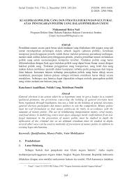 Pdf Kualifikasi Politik Uang Dan Strategi Hukum Dan Kultural Atas Pencegahan Politik Uang Dalam Pemilihan Umum