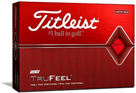 Titleist Unisex S Trufeel Golf Ball Matte Red One Size Amazon Co Uk Sports Outdoors