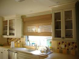 Fast & free shipping · top brands & styles · a zillion things home Roman Shades Outside Mount Bamboo Shade Kitchen Window Colorful Backsplash Glass And Wood Kitchen Cabinet Of Chic R Woven Wood Shades Wood Shades Bamboo Shades