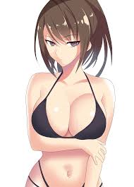 chabashira sae, youkoso jitsuryoku shijou shugi no kyoushitsu e, absurdres,  highres, 1girl, breasts, large breasts, mature female, ponytail, swimsuit,  teacher - Image View - | Gelbooru - Free Anime and Hentai Gallery