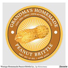 Vintage Homemade Peanut Brittle Label Template Zazzle Com Homemade Peanut Brittle Homemade Peanut Butter Peanut Brittle