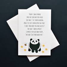 Funny Boxing Sport Panda Poem Card Etsy Panda Card Animal Poems Cards