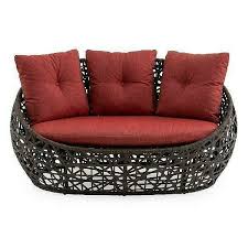 Outdoor Wicker Daybed Red Cushions All Weather Patio Furniture Dark Brown Lounge Ebay In 2020 Outdoor Wicker Red Cushions Brown Lounge